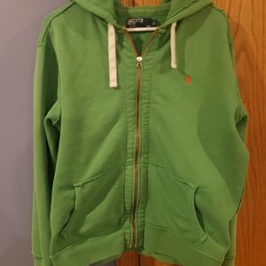 Mens Polo Large Hooded zip up sweatshirt